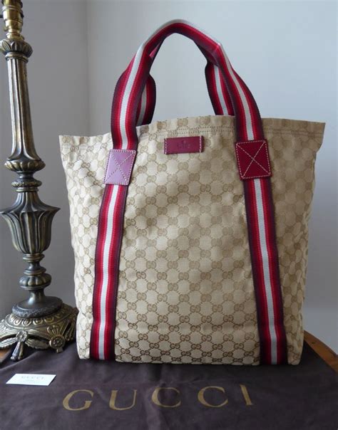 gucci reversible tote|gucci canvas tote beige ebony.